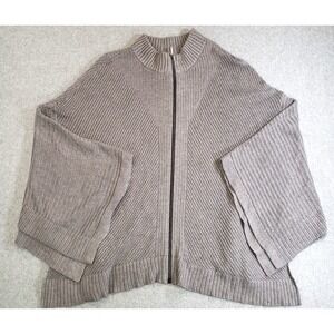 Lululemon Softer Still Wrap Sweater Womens Gray Size M/L Full Zip